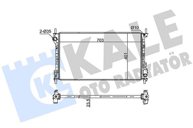 Radiador refrigeración del motor KALE 209700