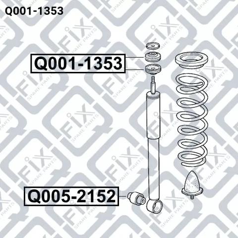 Buje de vástago de amortiguador trasero Q-fix Q0011353