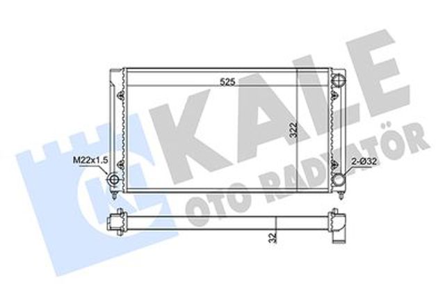 Radiador refrigeración del motor KALE 348275