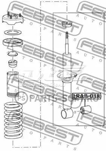 Silentblock de amortiguador trasero Land Rover Discovery 3 (LR3)