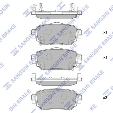 SP4140 Sangsin Pastillas freno traseras