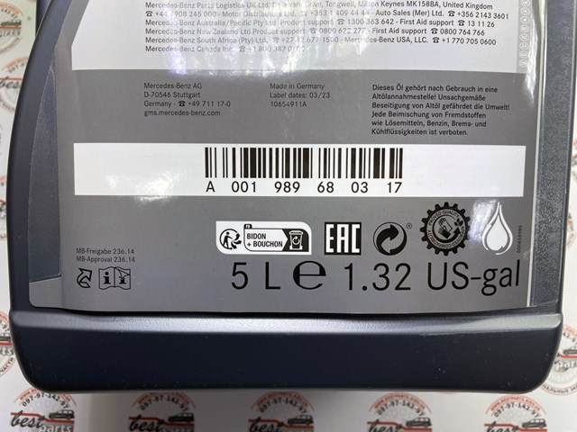 A001989680317 Mercedes Aceite caja cambios