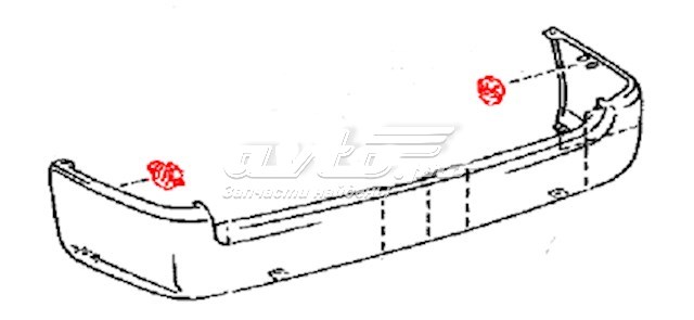 5215526010 Toyota soporte de parachoques trasero derecho