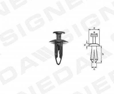 T63410 Signeda clips de fijación de pasaruedas de aleta delantera