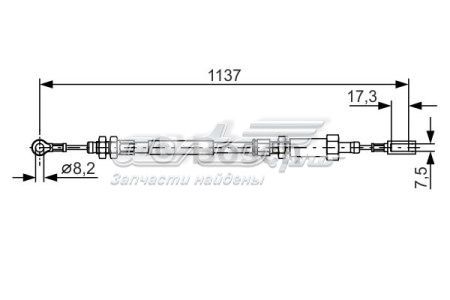 Cable de freno de mano delantero BOSCH 1987482046