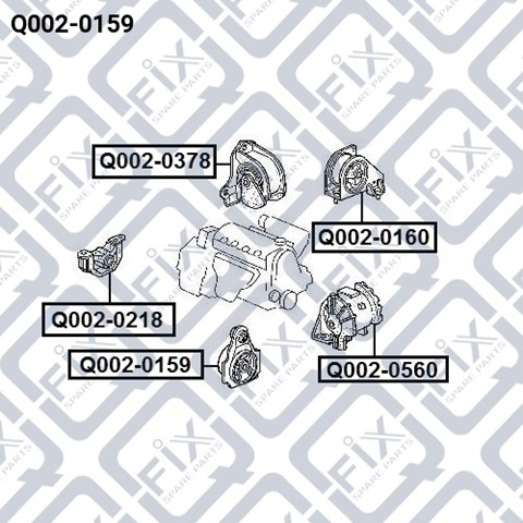 Q0020159 Q-fix soporte motor izquierdo