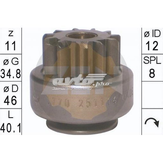 ZN1770 ZEN bendix, motor de arranque