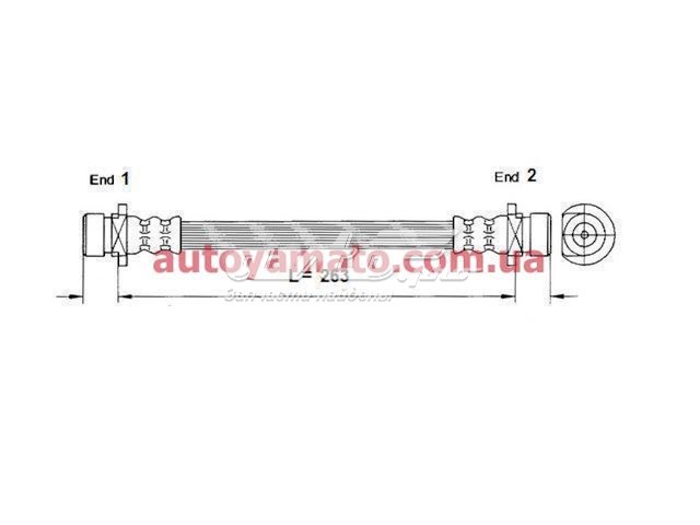 FT5159 K&K tubo flexible de frenos trasero