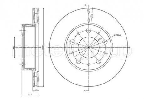 Freno de disco delantero CIFAM 800341