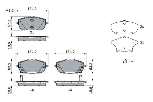 Comprar 986494676 Bosch Pastillas delanteras de freno