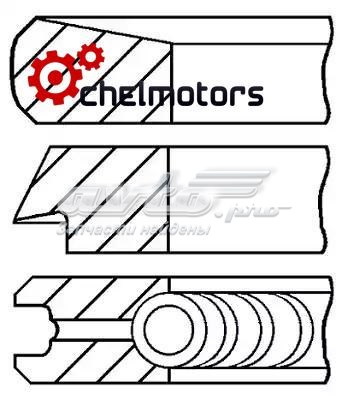 Aros de pistón para 1 cilindro, STD 0810700000 Goetze