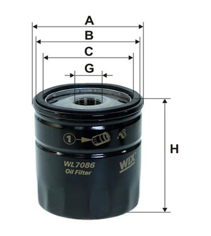 Filtro de aceite WL708612 WIX