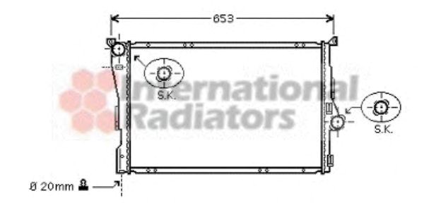 Radiador refrigeración del motor VAN WEZEL 6002278