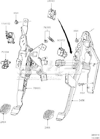 Resorte del pedal del embrague FORD 1463612