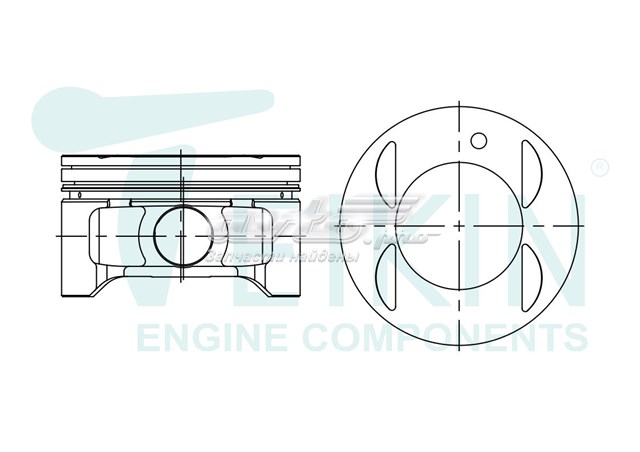 46357050 Teikin juego de piston para motor, 2da reparación (+ 0,50)