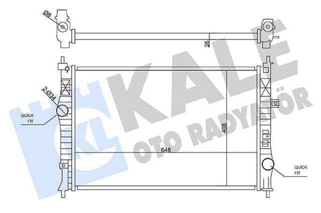 Radiador refrigeración del motor KALE 355640