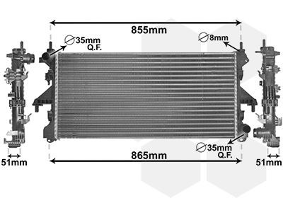 17002453 VAN Wezel radiador refrigeración del motor