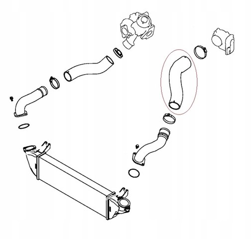 14099W000P Mitsubishi tubo flexible de aire de sobrealimentación superior izquierdo