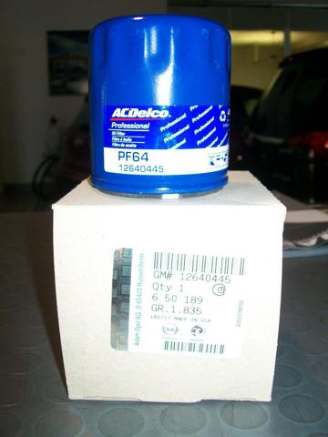 Filtro de aceite 25206377 General Motors