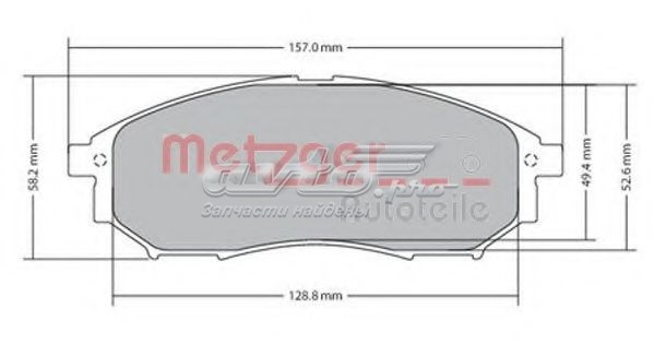 Pastillas de freno delanteras METZGER 1170101