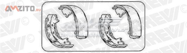 Zapatas de freno de tambor traseras ERREVI 711884