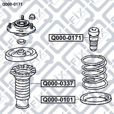 Almohadilla de tope, suspensión delantera Q-fix Q0000171 precio, desde 42,08 USD