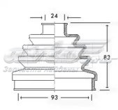 0.026173 GKN-Spidan fuelle, árbol de transmisión delantero exterior