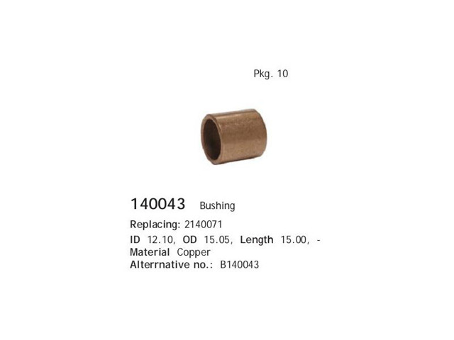 Buje de arranque Cargo 140043 precio, desde 0,86 EUR
