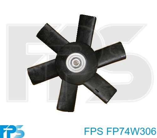 FP 74 W306 FPS difusor de radiador, ventilador de refrigeración, condensador del aire acondicionado, completo con motor y rodete