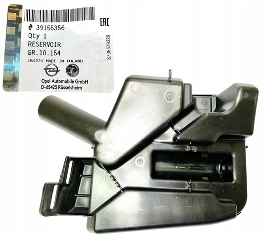 Depósito de limpiaparabrisas 39155356 General Motors