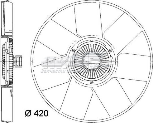 CFF 472 000P Mahle Original ventilador (rodete +motor refrigeración del motor con electromotor, izquierdo)