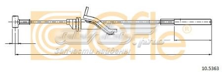 105363 Cofle cable de freno de mano delantero