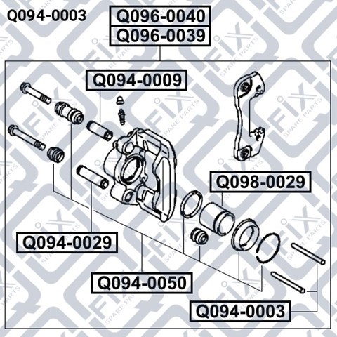 Kit de reparación, pinza de freno trasero Q-fix Q0940003 precio, desde 4,89 EUR