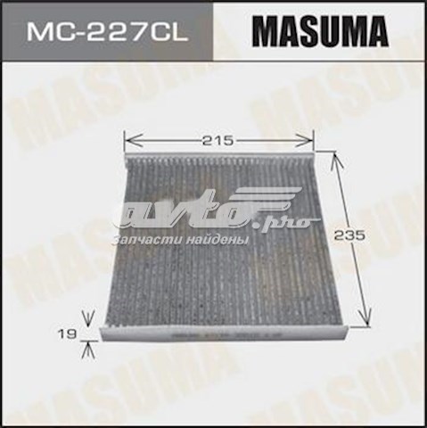 Filtro de habitáculo MASUMA MC227CL