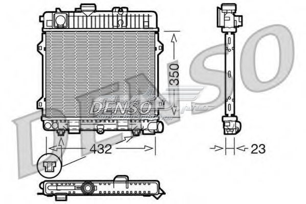 Radiador refrigeración del motor DENSO DRM05028