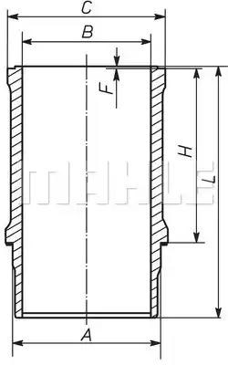 209WN2201 Mahle Original Camisa del cilindro