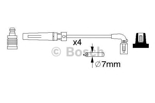 986356987 Bosch Cables de alta tensión, juego