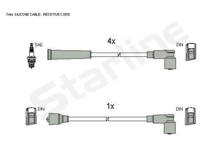 3370580X51000 Suzuki juego de cables de encendido