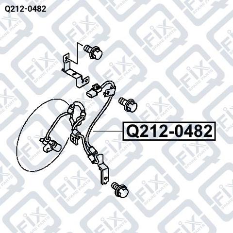 Q212-0482 Q-fix sensor abs delantero derecho