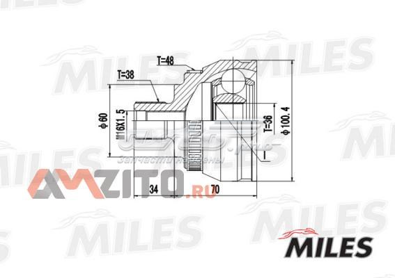 GA20525 Miles junta homocinética exterior delantera