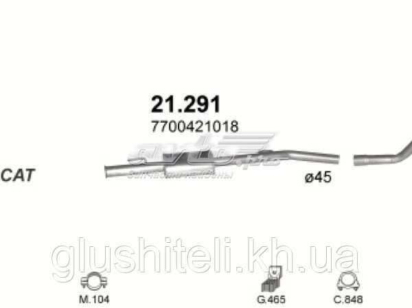 21291 Polmostrow silenciador del medio