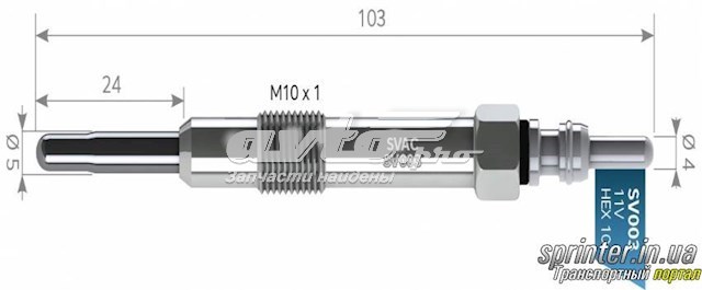 SV003 Svac Bujías incandescentes