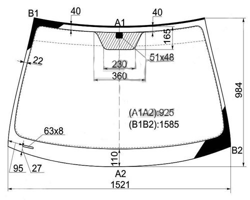 Parabrisas delantero  para Hyundai Sonata V NF
