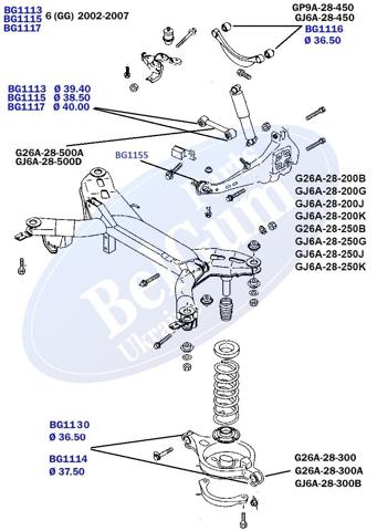 Comprar BG1155 Belgum Buje delantero del brazo longitudinal trasero