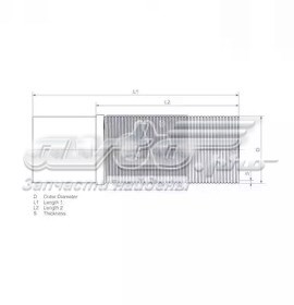 Chapa ondulada del silenciador DIESEL TECHNIC 325053