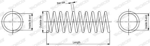 Comprar SP1603 Monroe Muelle de eje trasero