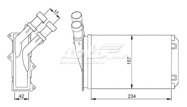 Radiador de calefacción NRF 54308