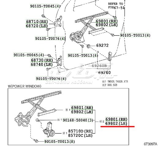 698200K140 Toyota mecanismo de elevalunas, puerta delantera izquierda