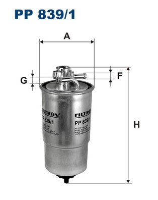 Filtro de combustible FFFVW006 NTY