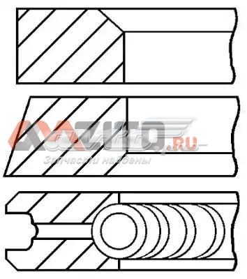 810540000 Goetze juego de aros de pistón para 1 cilindro, std